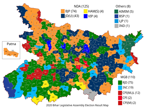 बिहार का चुनावी मानचित्र