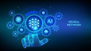 neural-network-concept-ai-artificial-intelligence-machine-learning-deep-learning-big-data-analysis-wireframe-hand-touching-digital-interface-with-connected-gears-cogs-icons-illustration-vector